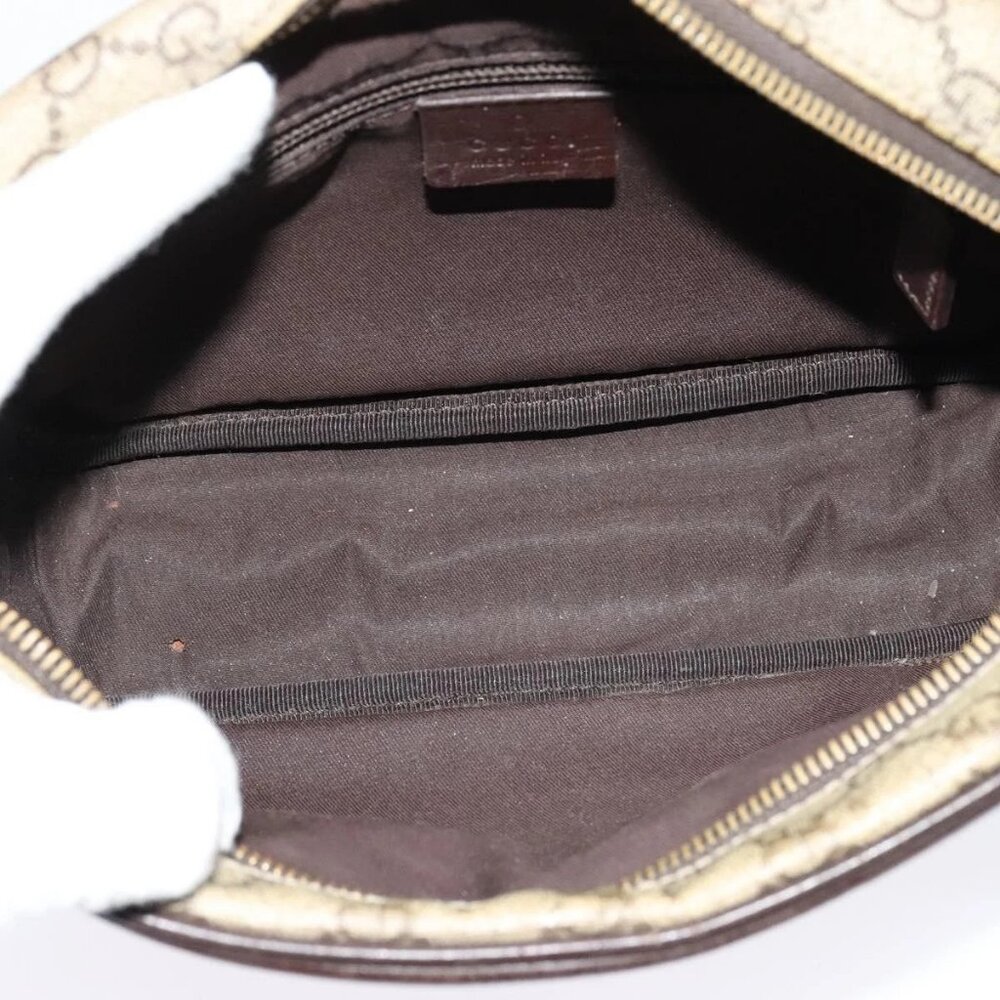 GUCCI GG Supreme Shoulder Bag PVC Beige Gold - Picture 10 of 16